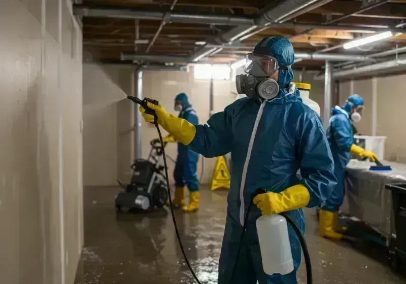 Basement Sanitization and Antimicrobial Treatment process in Long Grove, IL