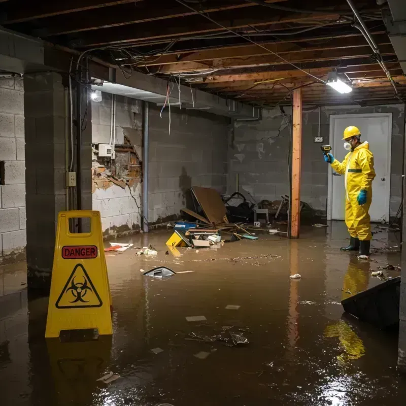 Flooded Basement Electrical Hazard in Long Grove, IL Property